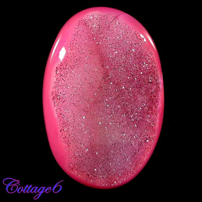 CERTIFIED 76.15Cts. ONYX  DRUZY AGATE GEODE CABOCHON GEMSTONE C6-715