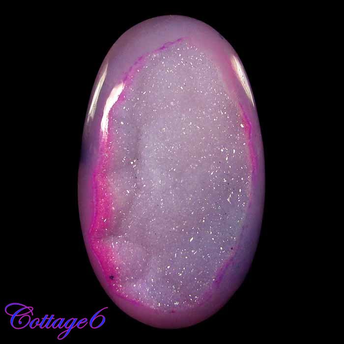 CERTIFIED 100.71Cts. ONYX  DRUZY AGATE GEODE CABOCHON GEMSTONE C6-727