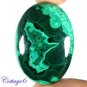 CERTIFIED 96.24Cts. NATURAL GREEN MALACHITE CABOCHON GEMSTONE C6-220