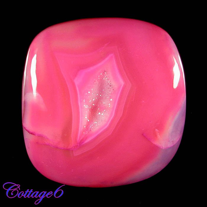CERTIFIED 98.65Cts. ONYX  DRUZY AGATE GEODE CABOCHON GEMSTONE C6-71