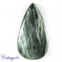 Certified 19.10Cts. NATURAL SERAPHINITE CABOCHON GEMSTONE C6-2496