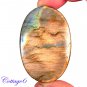 Certified 116.50Cts. NATURAL GOLDEN FLASH LABRADORITE CABOCHON GEMSTONE C6-2583