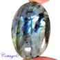 Certified 119.95Cts. NATURAL GOLDEN FLASH LABRADORITE CABOCHON GEMSTONE C6-2556