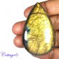 Certified 111.30Cts. NATURAL GOLDEN FLASH LABRADORITE CABOCHON GEMSTONE C6-2563