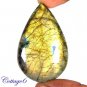 Certified 111.30Cts. NATURAL GOLDEN FLASH LABRADORITE CABOCHON GEMSTONE C6-2563
