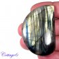 Certfied 114.75Cts. NATURAL GOLDEN FLASH LABRADORITE CABOCHON GEMSTONE C6-2566