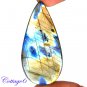 Certfied 88.90Cts. NATURAL GOLDEN FLASH LABRADORITE CABOCHON GEMSTONE C6-2586