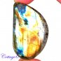 Certfied 89.75Cts. NATURAL GOLDEN FLASH LABRADORITE CABOCHON GEMSTONE C6-2598
