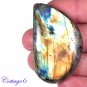 Certfied 89.75Cts. NATURAL GOLDEN FLASH LABRADORITE CABOCHON GEMSTONE C6-2598
