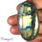 Certified 133.45Cts. NATURAL GOLDEN FLASH LABRADORITE CABOCHON GEMSTONE C6-2593