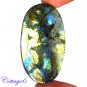 Certified 133.45Cts. NATURAL GOLDEN FLASH LABRADORITE CABOCHON GEMSTONE C6-2593