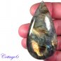 Certfied 136.05Cts. NATURAL GOLDEN FLASH LABRADORITE CABOCHON GEMSTONE C6-2599