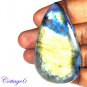 Certfied 134.05Cts. NATURAL GOLDEN FLASH LABRADORITE CABOCHON GEMSTONE C6-2600