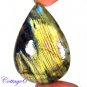 Certfied 133.05Cts. NATURAL GOLDEN FLASH LABRADORITE CABOCHON GEMSTONE C6-2561