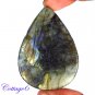 Certfied 133.05Cts. NATURAL GOLDEN FLASH LABRADORITE CABOCHON GEMSTONE C6-2561