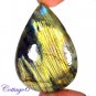 Certfied 133.05Cts. NATURAL GOLDEN FLASH LABRADORITE CABOCHON GEMSTONE C6-2561