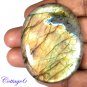 Certfied 107.20Cts. NATURAL GOLDEN FLASH LABRADORITE CABOCHON GEMSTONE C6-2603