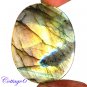 Certfied 107.20Cts. NATURAL GOLDEN FLASH LABRADORITE CABOCHON GEMSTONE C6-2603