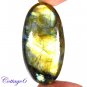 Certfied 101.05Cts. NATURAL GOLDEN FLASH LABRADORITE CABOCHON GEMSTONE C6-2564