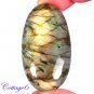 Certfied 100.95Cts. NATURAL GOLDEN FLASH LABRADORITE CABOCHON GEMSTONE C6-2580