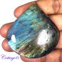Certfied 161.40Cts. NATURAL GOLDEN FLASH LABRADORITE CABOCHON GEMSTONE C6-2604