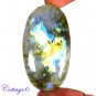 Certfied 98.05Cts. NATURAL GOLDEN FLASH LABRADORITE CABOCHON GEMSTONE C6-2591