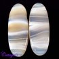 Certfied   55.85Cts. NATURAL ONYX AGATE MATCHED PAIR CABOCHON GEMSTONE C6-30