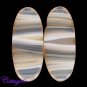 Certfied   55.85Cts. NATURAL ONYX AGATE MATCHED PAIR CABOCHON GEMSTONE C6-30