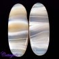 Certfied   55.85Cts. NATURAL ONYX AGATE MATCHED PAIR CABOCHON GEMSTONE C6-30