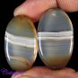 Certfied   AAA+++ 40.65Cts. NATURAL ONYX AGATE MATCHED PAIR OVAL CABOCHON GEMSTONE C6-07