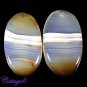 Certfied   AAA+++ 40.65Cts. NATURAL ONYX AGATE MATCHED PAIR OVAL CABOCHON GEMSTONE C6-07