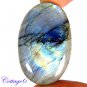 Certified 58.12Cts. NATURAL BLUE FIRE LABRADORITE OVAL SHAPE CABOCHON GEMSTONE C6-2162
