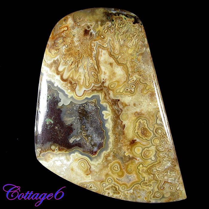 certified 71.70Cts. NATURAL CRAZY LACE AGATE FANCY SHAPE CABOCHON GEMSTONE C6-2144