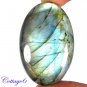 Certified 95.57Cts. NATURAL MULTY FIRE LABRADORITE OVAL SHAPE CABOCHON GEMSTONE C6-2170
