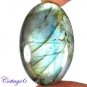 Certified 95.57Cts. NATURAL MULTY FIRE LABRADORITE OVAL SHAPE CABOCHON GEMSTONE C6-2170