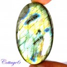 Certified 86.66Cts. NATURAL GOLDEN FIRE LABRADORITE OVAL SHAPE CABOCHON GEMSTONE C6-2157