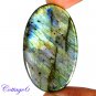 Certified 86.66Cts. NATURAL GOLDEN FIRE LABRADORITE OVAL SHAPE CABOCHON GEMSTONE C6-2157