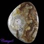 Certified 122.88Cts. NATURAL CRAZY LACE AGATE FANCY SHAPE CABOCHON GEMSTONE C6-2137