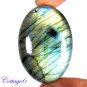 Certified 107.50Cts. NATURAL MULTY FIRE LABRADORITE OVAL SHAPE CABOCHON GEMSTONE C6-2149