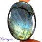 Certified 174.95Cts. NATURAL MULTY FIRE LABRADORITE OVAL SHAPE CABOCHON GEMSTONE C6-2154