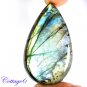 Certified 126.68Cts. NATURAL MULTY FIRE LABRADORITE PEAR SHAPE CABOCHON GEMSTONE C6-2172