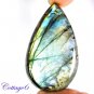 Certified 126.68Cts. NATURAL MULTY FIRE LABRADORITE PEAR SHAPE CABOCHON GEMSTONE C6-2172