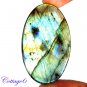 Certified 110.85Cts. NATURAL MULTY FIRE LABRADORITE OVAL SHAPE CABOCHON GEMSTONE C6-2158