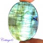 Certified 105.05Cts. NATURAL MULTY FIRE LABRADORITE OVAL SHAPE CABOCHON GEMSTONE C6-2174