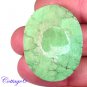 cERTIFIED 55.30Cts.100% NATURAL GREEN TIBET TURQUOISE OVAL SHAPE CABOCHON GEMSTONE C6-2103