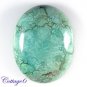 cERTIFIED 55.30Cts.100% NATURAL GREEN TIBET TURQUOISE OVAL SHAPE CABOCHON GEMSTONE C6-2103