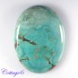 Certified 60.44Cts. NATURAL GREEN TIBET TURQUOISE OVAL CABOCHON GEMSTONE C6-2102