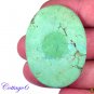 Certified 60.44Cts. NATURAL GREEN TIBET TURQUOISE OVAL CABOCHON GEMSTONE C6-2102