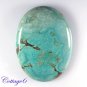 Certified 60.44Cts. NATURAL GREEN TIBET TURQUOISE OVAL CABOCHON GEMSTONE C6-2102