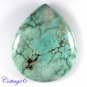 cERTIFIED  69.20Cts. NATURAL GREEN TIBET TURQUOISE PEAR CABOCHON GEMSTONE C6-2119